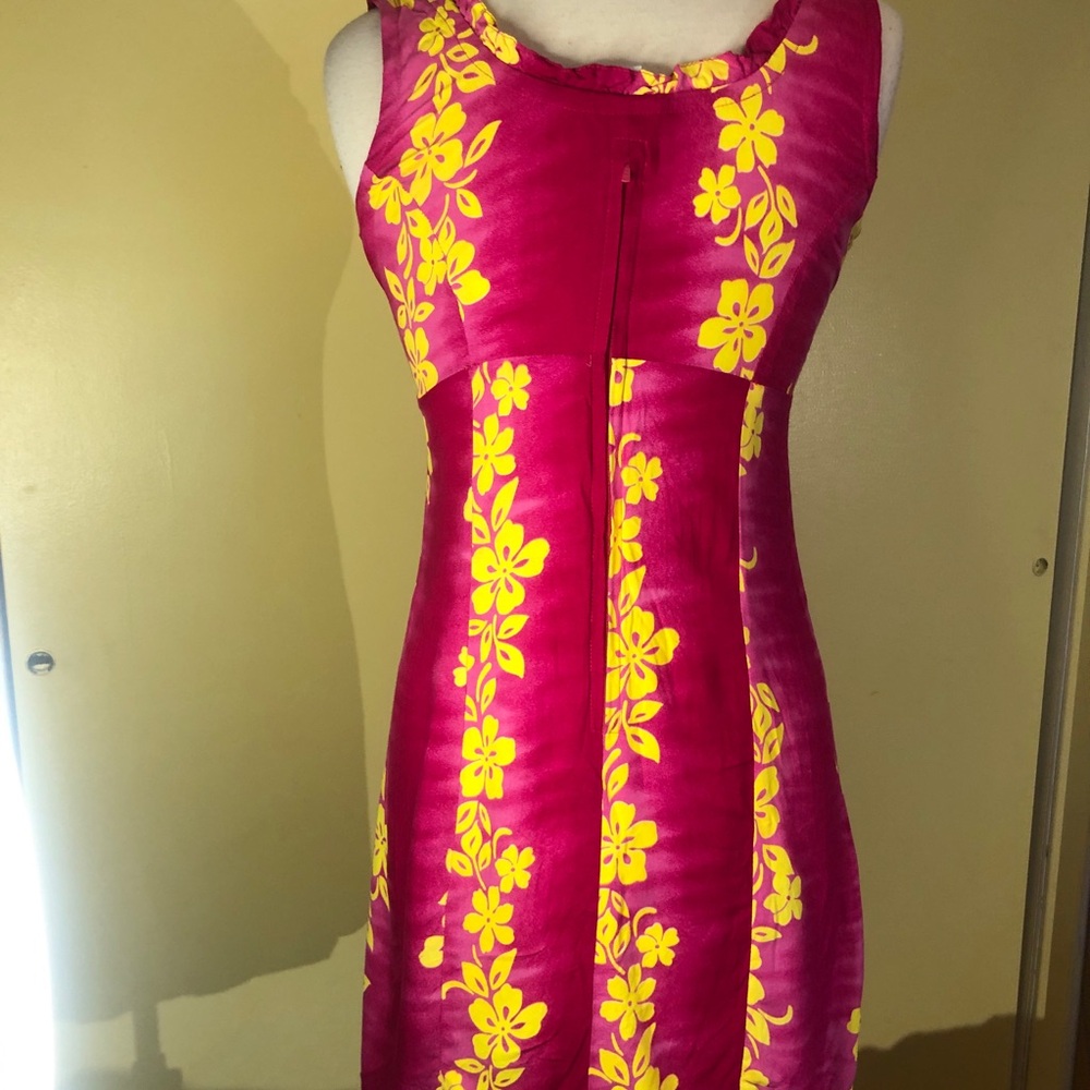Royal Creations Floral Pink and Yellow dress - Picture 5 of 10